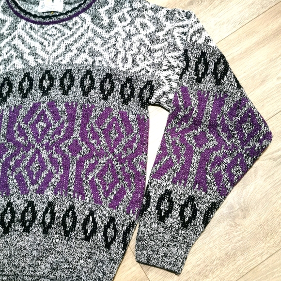Vintage London Fog Sweater 80s Geometric Sweater - Picture 6 of 6